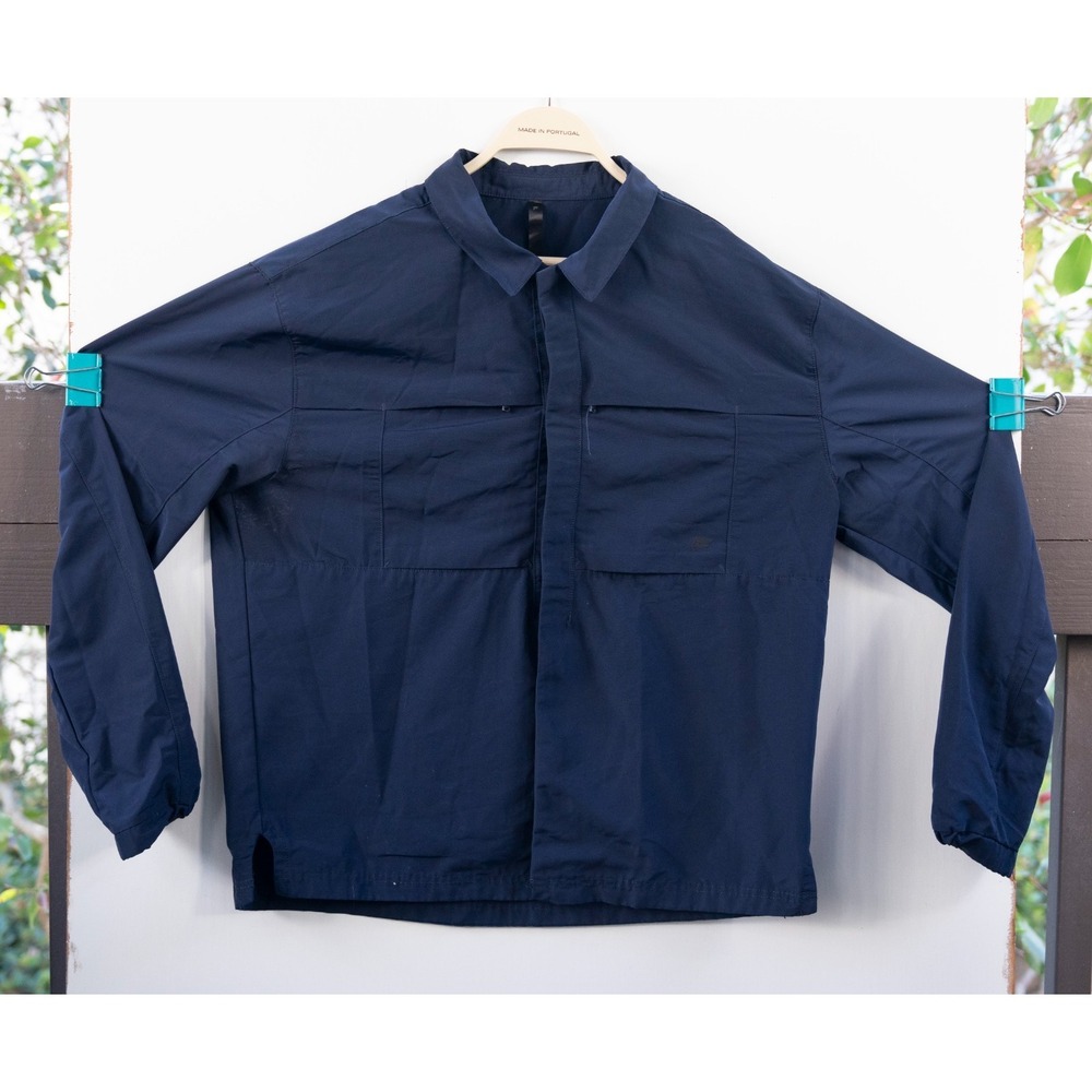 Fabletics The Outpost Jacket Men's Size L Blue Water Resistant Windbreaker